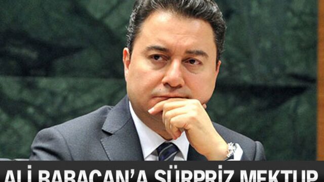 Ali Babacan'a sürpriz mektup...