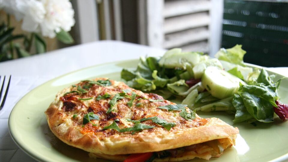 Sebzeli diyet omlet