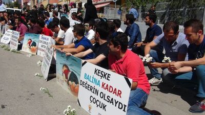 BM binası önünde 'Aylan Kurdi' protestosu