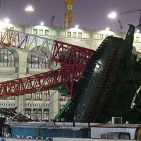 İşte Kabe'deki vincin devrilme anı!