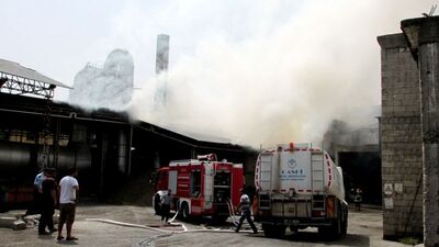 Gaziantep'te fabrika yangını: 2 işçi ağır yaralı