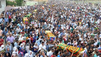 Cizre'de ölen 16 kişi toprağa verildi