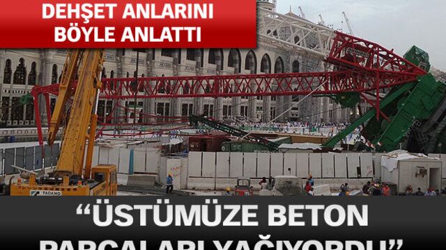"Üstümüze beton parçaları yağıyordu"