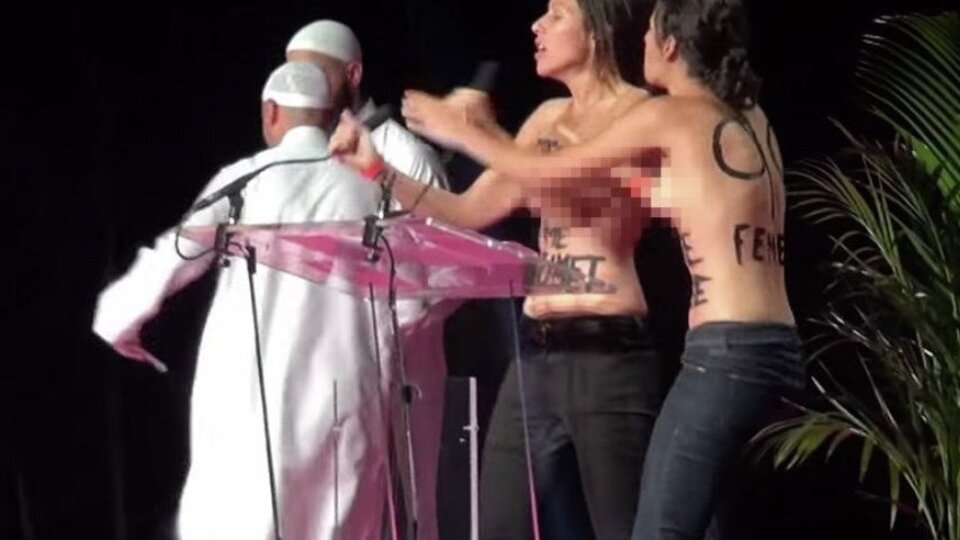 Femen islami konferansı birbirine kattı!