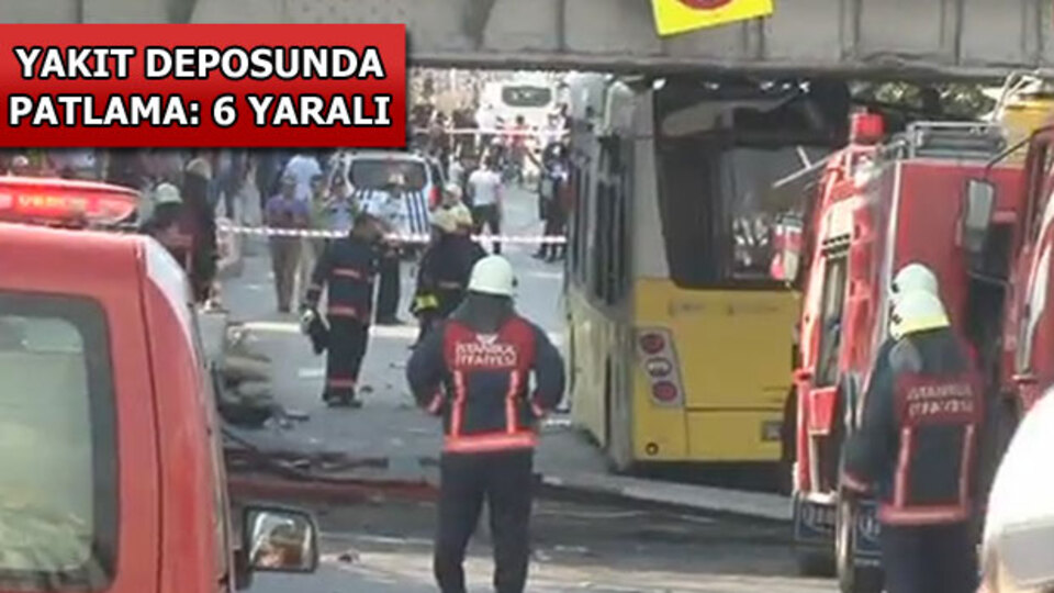 Polisleri taşıyan otobüs üst geçide çarptı, yakıt deposu patladı