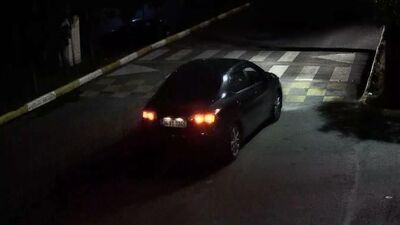Şüpheli araç güvenlik kamerasında