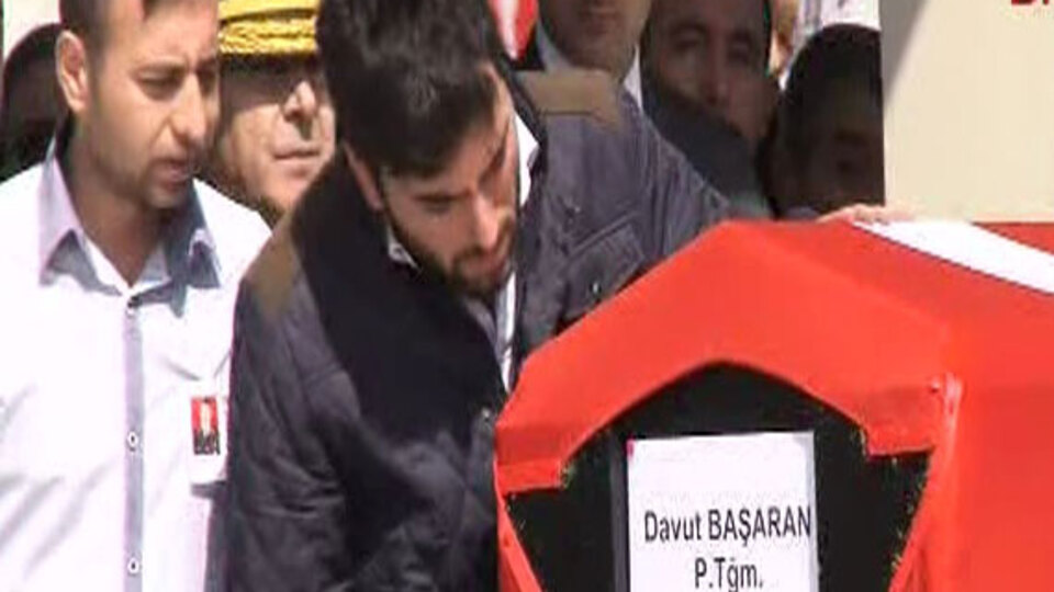 Şehit cenazesinde dikkat çeken detay!