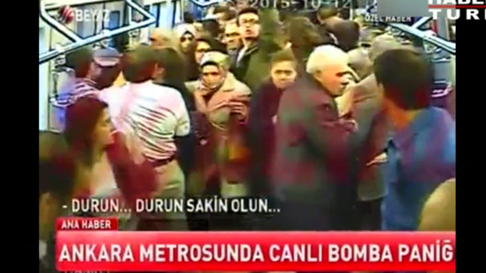 O anlar kamerada! Ankara metrosunda canlı bomba paniği!