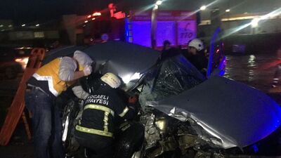 İzmit'te feci kaza: 1 ölü, 2 yaralı