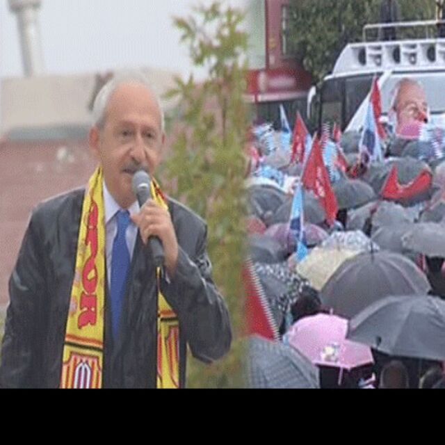 Bir tek Kılıçdaroğlu ıslandı