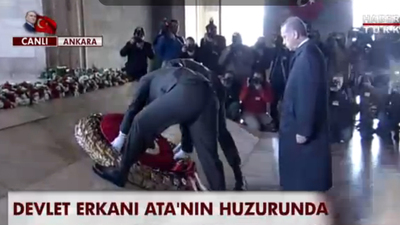 Devlet erkanı Anıtkabir'i ziyaret etti