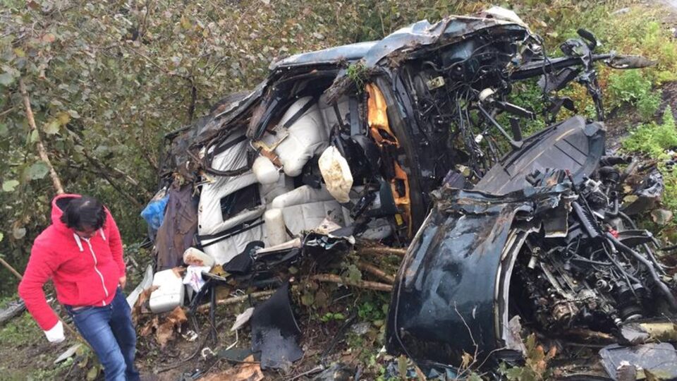 Giresun'da otomobil fındık bahçesine uçtu