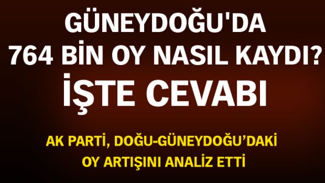 AK Parti, Doğu ve Güneydoğu'daki oy artışını analiz etti