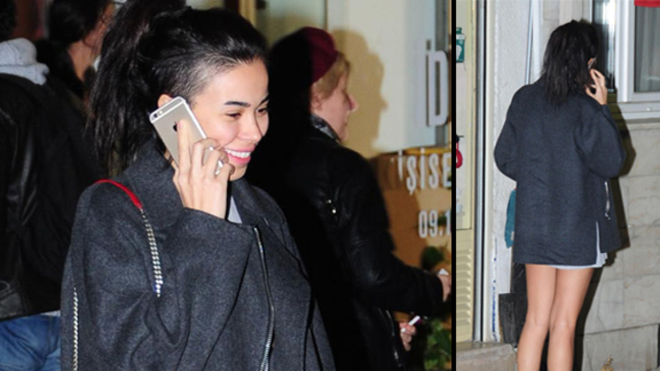 Asena Erkin soğuğa aldırmadı