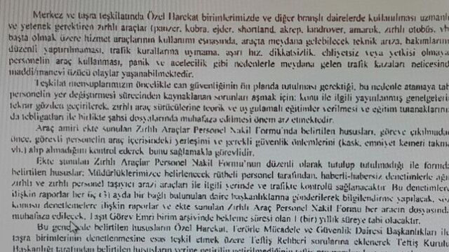 Emniyet zırhlı araçlara denetim istedi
