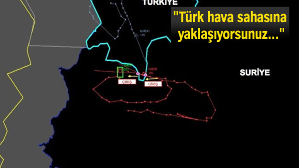 Rus uçakları böyle uyarıldı