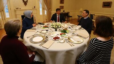 Davutoğlu Aziz Sancar'ı ağırladı