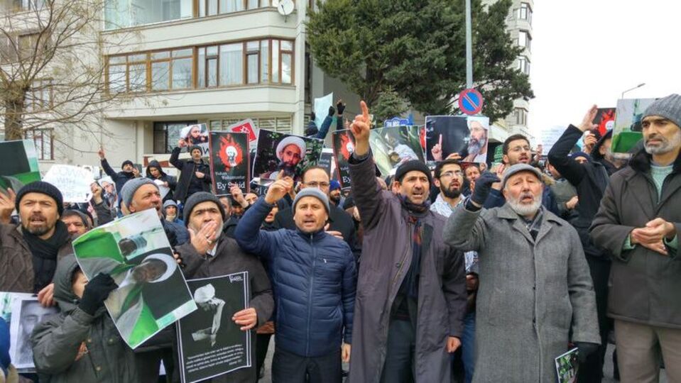 İstanbul Başkonsolosluğu önünde Suudi Arabistan protestosu
