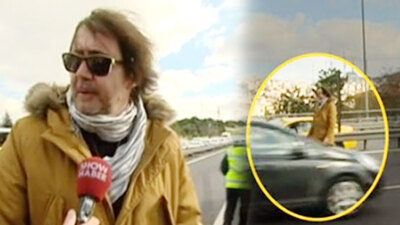 Ünlü oyuncu yolun ortasında ne yapıyor?