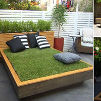 Birkaç eşyayla çim yatak yaptı!