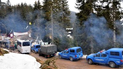 İş makineleri Cerattepe'ye ulaştı!