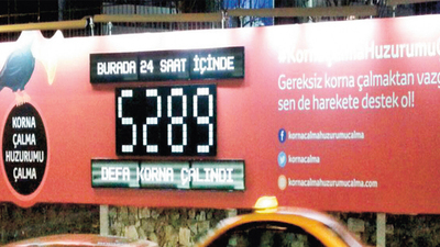 1 günde 5 bin 289 kez kornaya basıldı