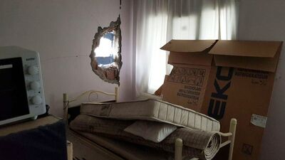 İdil'de eve roket isabet etti!