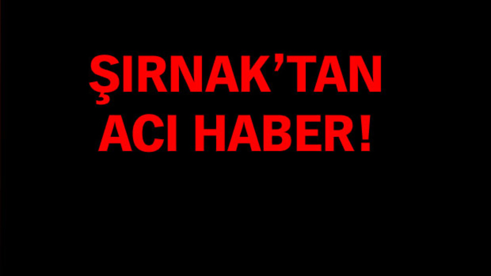 Şırnak'ta uzman çavuş şehit oldu