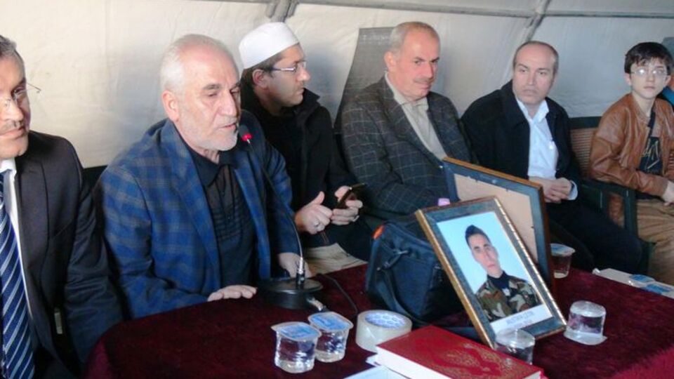 Mardin'de şehit polis Çetin için taziye çadırı kuruldu