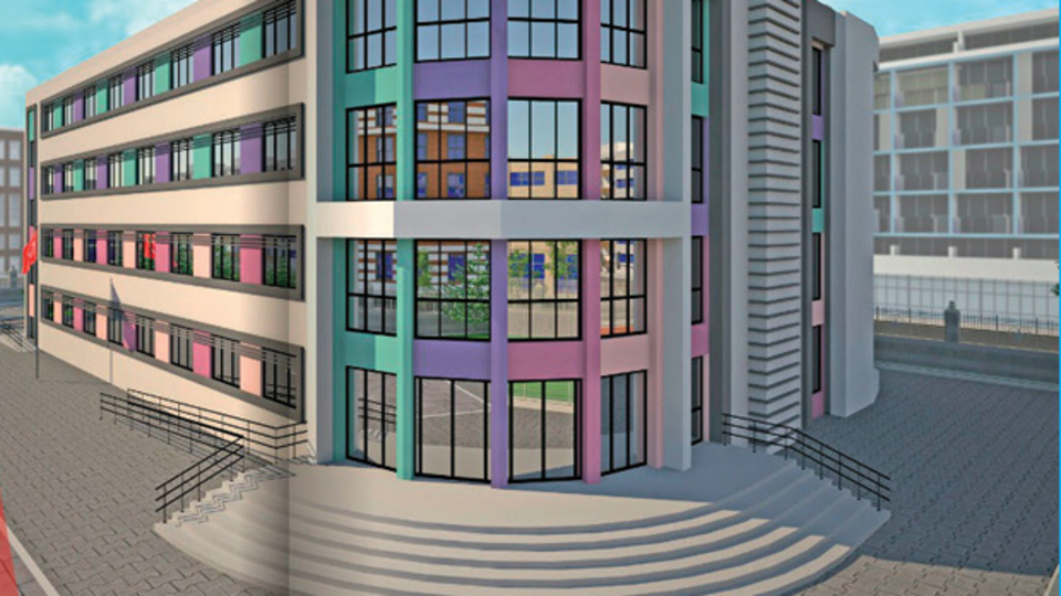 Bahçeye salıncak, tahterevalli, mescit