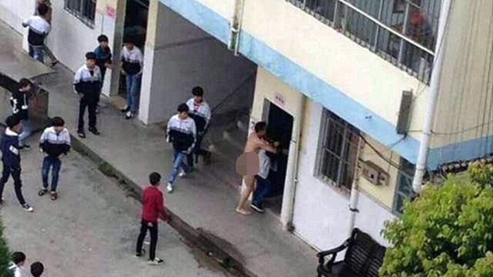 Çin'de şok görüntü!