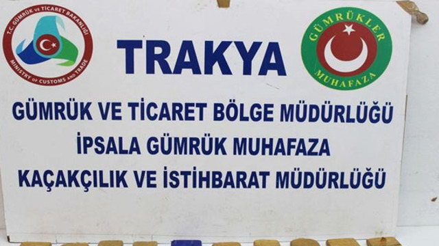 Edirne'de 34 kilo 761 gram uyuşturucu ele geçirildi