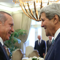 Cumhurbaşkanı Erdoğan, Kerry ile bir araya geldi