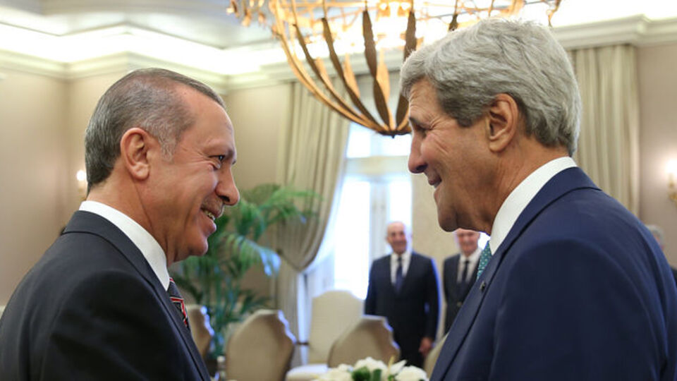 Cumhurbaşkanı Erdoğan, Kerry ile bir araya geldi