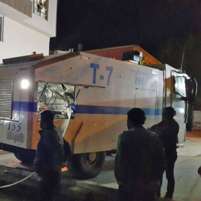 TOMA öğrenci yurduna su taşıdı