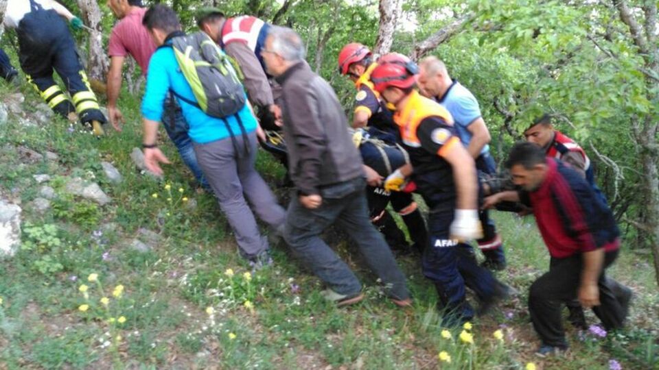 600 metre yükseklikten düştü