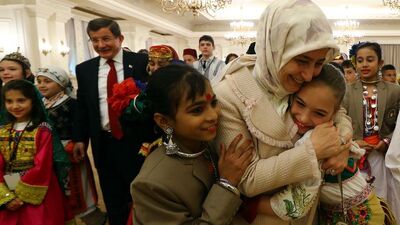 23 Nisan için çocuklar Köşk'te, Meclis'te ve Külliye'de