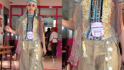 Bu elbise fındık kabuğundan!