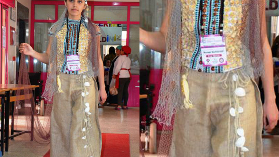 Bu elbise fındık kabuğundan!