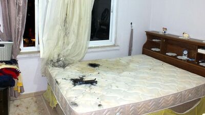 Yatak odasında facianın eşiğinden dönüldü