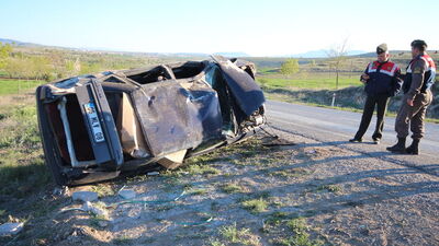 Otomobil şarampole devrildi: 1 ölü