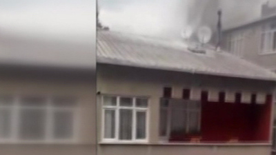 5 katlı apartmanda yangın paniği