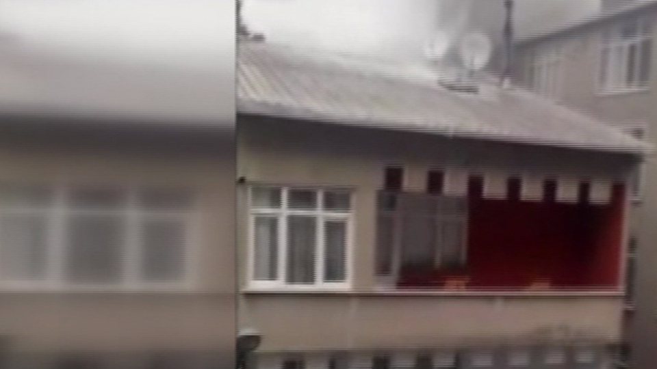 5 katlı apartmanda yangın paniği