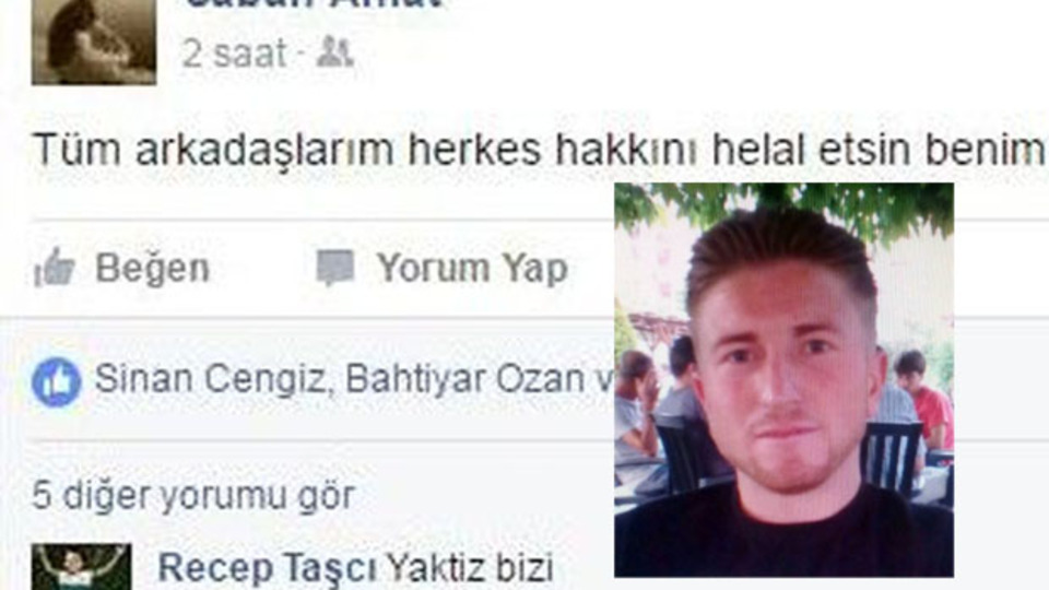 Sosyal medyadan helallik istedikten hemen sonra...