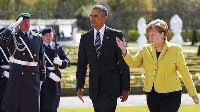 Obama ile Merkel bir araya geldi