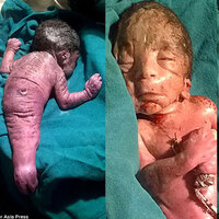 Hindistan'da deniz kızı doğdu!