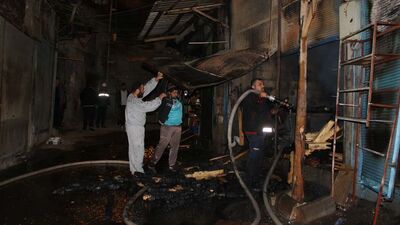 Adıyaman'da 7 işyeri yandı!