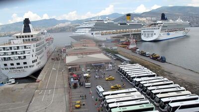 8 limana 29 kruvaziyer gemi geldi