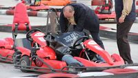 GO-Kart pistinde başı kopmuştu!