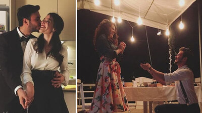 Ünlü çift nişanlandı